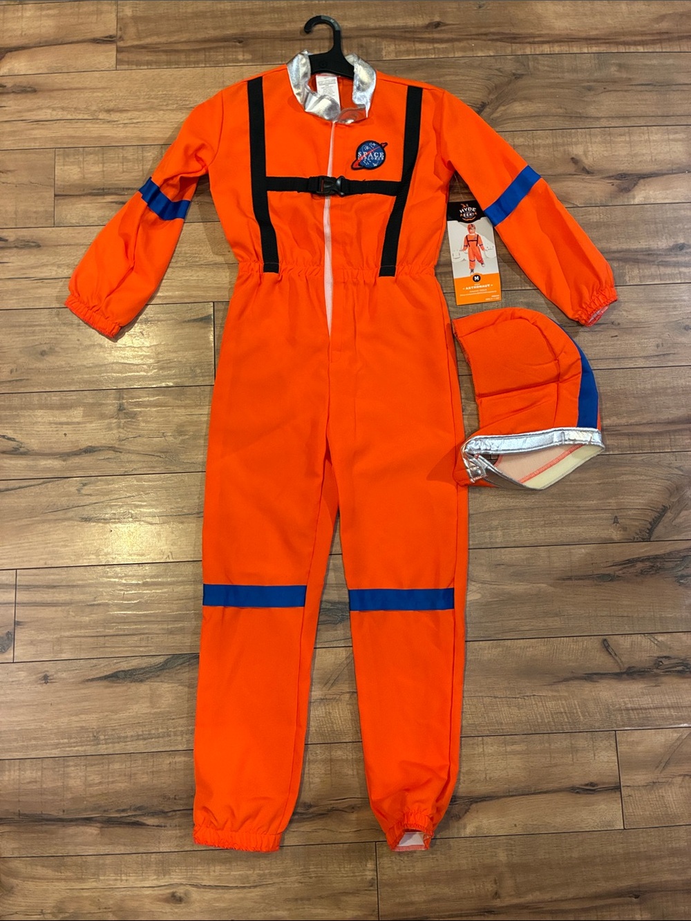 Kids Orange Astronaut Costume with Helmet